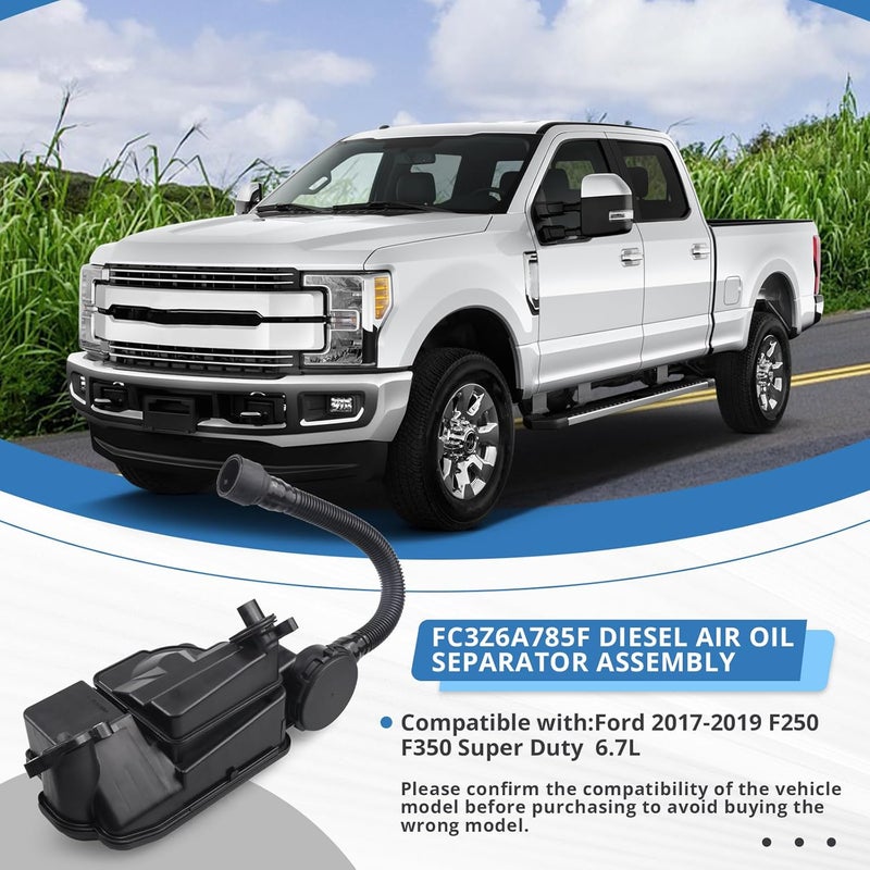 EXARRNX FC3Z6A785F Diesel Air Oil Separator Assembly Compatible with Ford 2017-2019 6.7L Powerstroke Diesel PCV CCV without Sensor Replace# FC3Z6A785F, FC3Z-6A785-F - Image 2